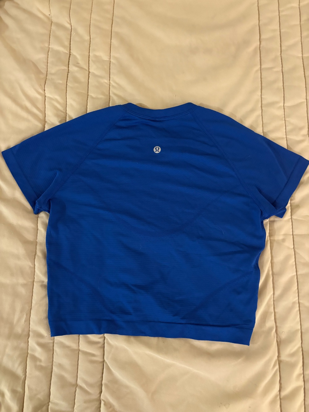 Lululemon Cobalt Blue Swiftly Tech Cropped Short-Sleeve Shirt 2.0 - Picture 3 of 3